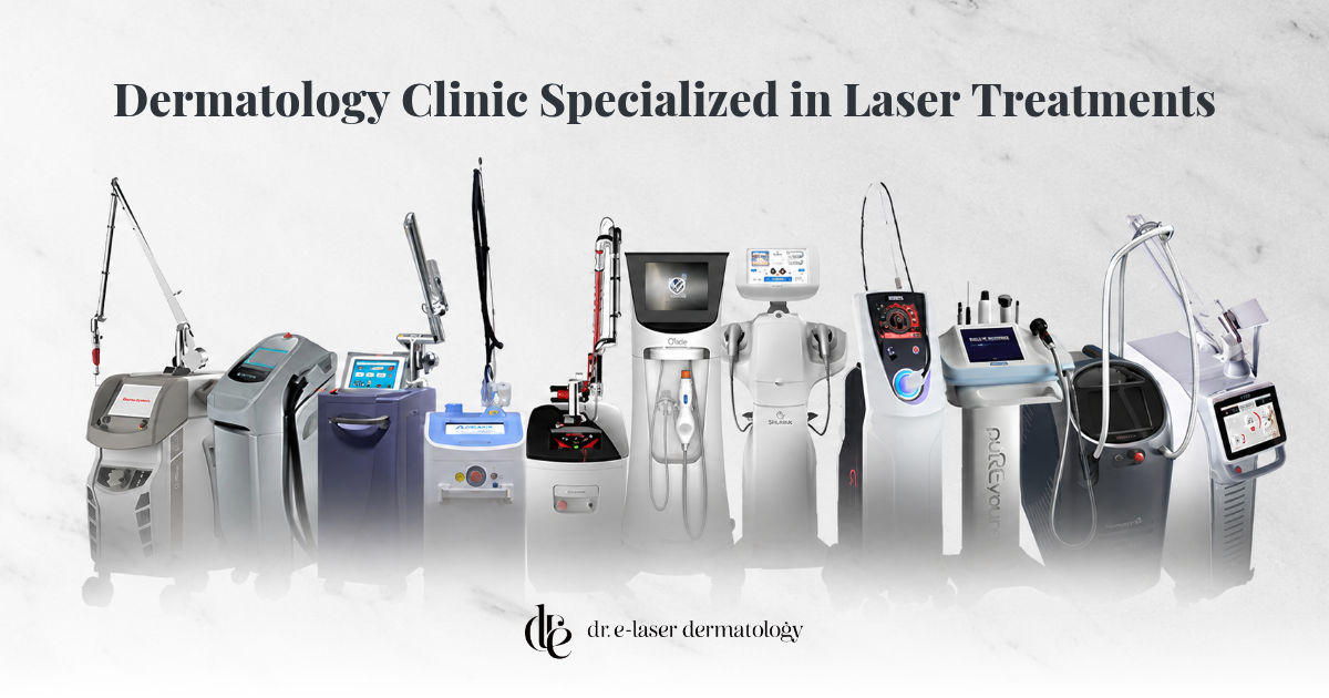 Laser treatment devices for pigmentation and melasma care at Dr. E-Laser Dermatology