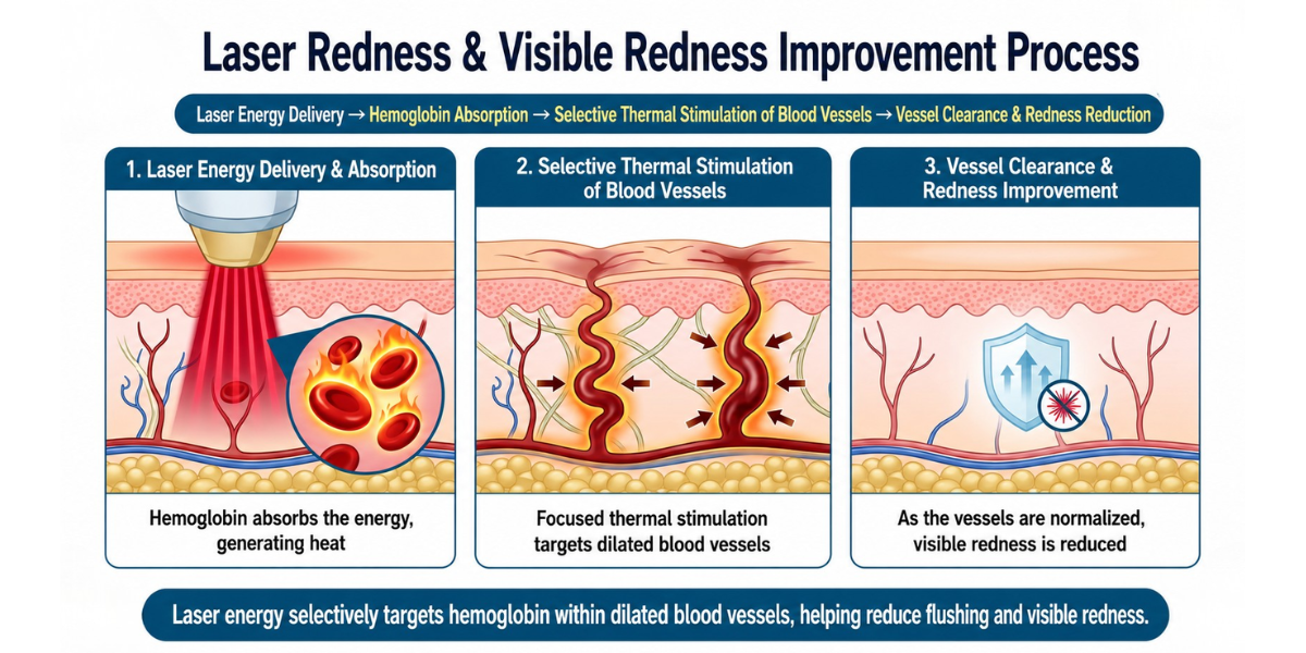 Vascular laser for facial redness at Dr. E-Laser Dermatology in Seoul