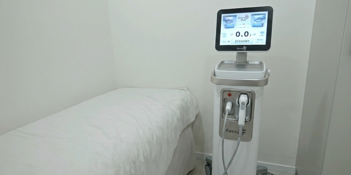 Thermage treatment detail at Dr. E-Laser Dermatology in Seoul